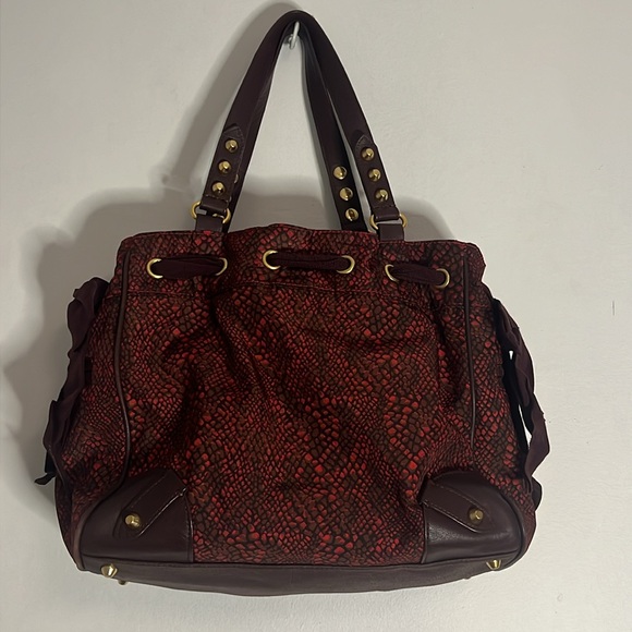 JUICY COUTURE Y2K BROWN BURGUNDY MALIBU DAYDREAMER BAG - Picture 9 of 16